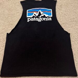 Patagonia Classic Logo Cut Off Sleeve Tank Top Size Men’s S|Hike Travel Camp